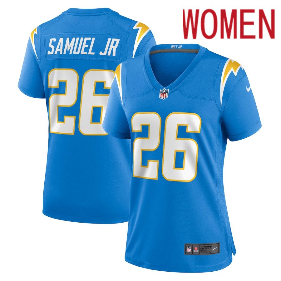 Women Los Angeles Chargers #26 Asante Samuel Jr. Nike Powder Blue Game Player NFL Jersey->women nfl jersey->Women Jersey